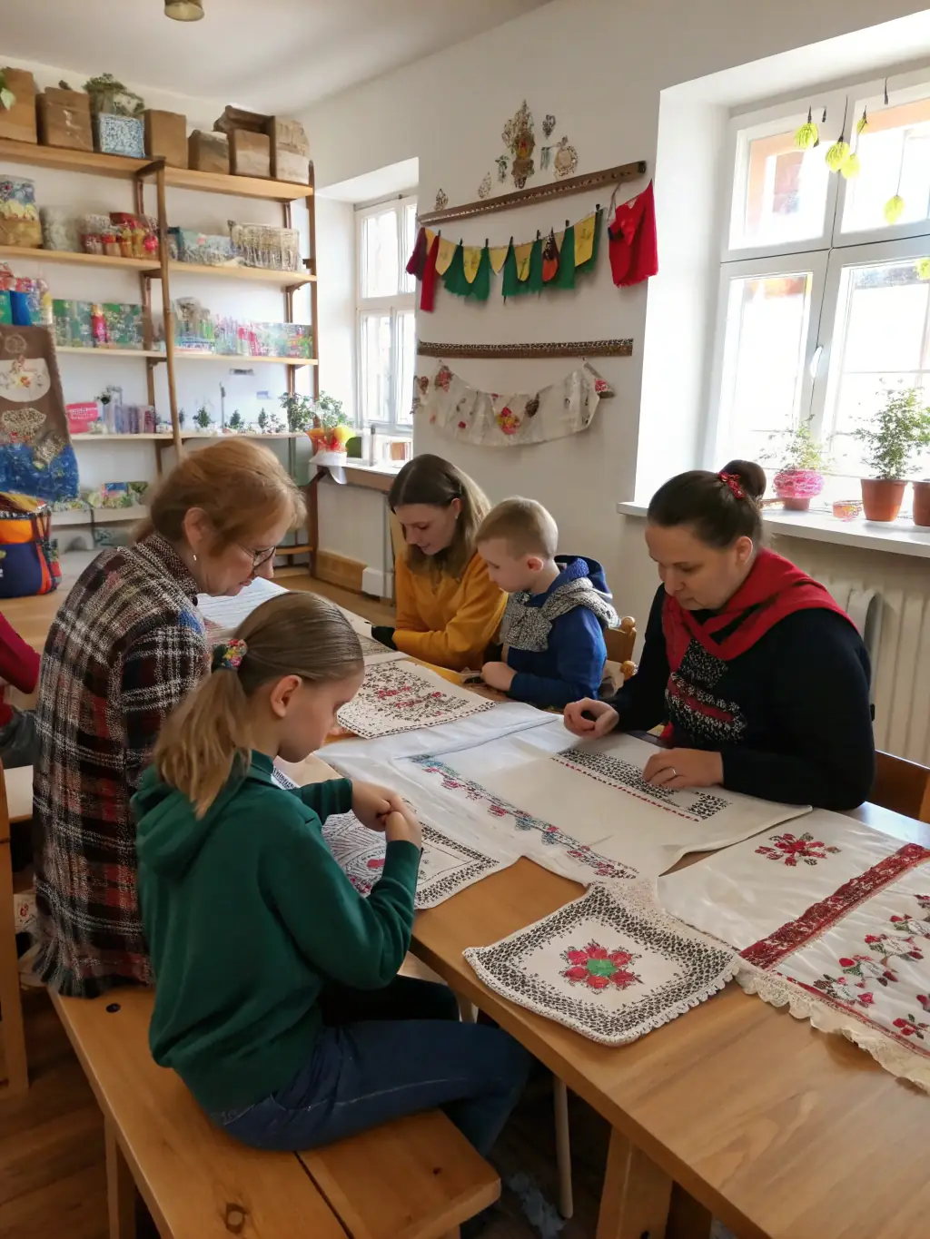 A picture of participants learning traditional craft techniques during a cultural heritage workshop, showcasing I.A.C.A's efforts to preserve local traditions.